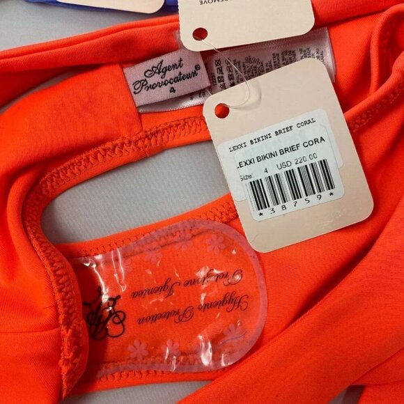Agent Provocateur Blue Coral Yellow Bikini Set 5/4 NWT - Picture 4 of 5